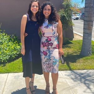 floral pink asos dress/size 6 (fits like a 2-4)